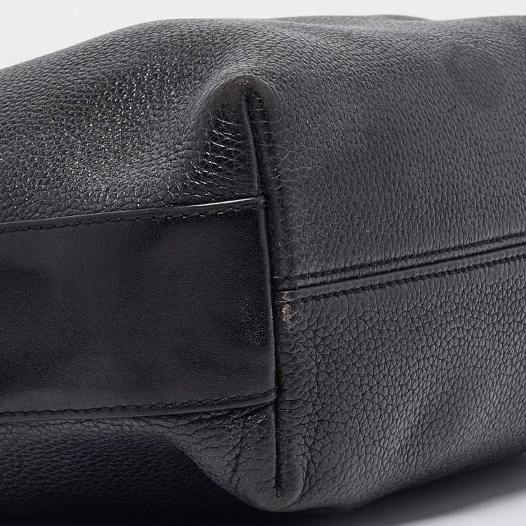 Pre Owned Michael Kors Black Pebbled Leather Large Bowery Shoulder Bag