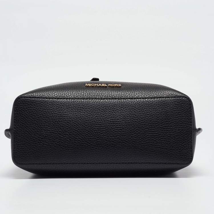 Pre Owned Michael Kors Black Leather Small Emilia Tote