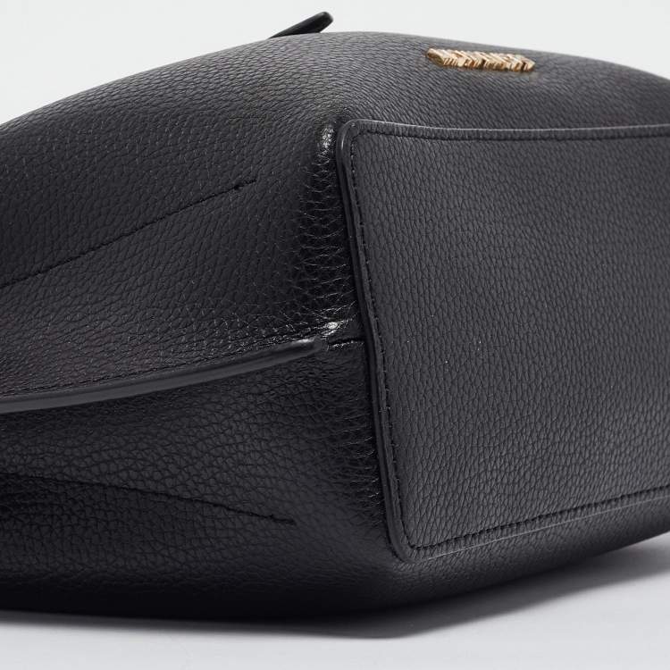 Pre Owned Michael Kors Black Leather Small Emilia Tote