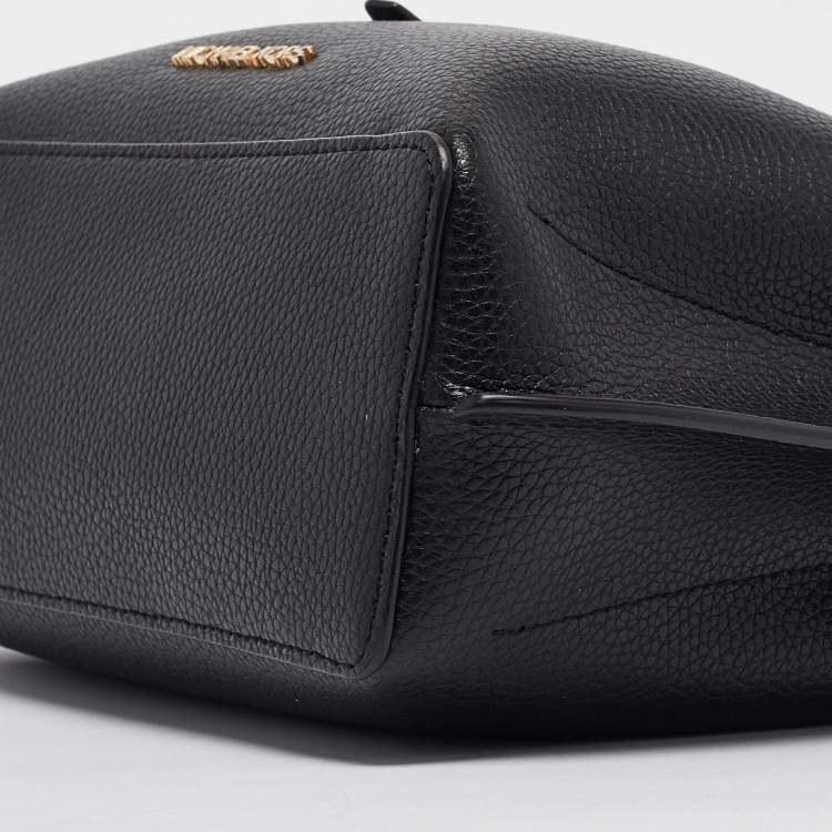 Pre Owned Michael Kors Black Leather Small Emilia Tote