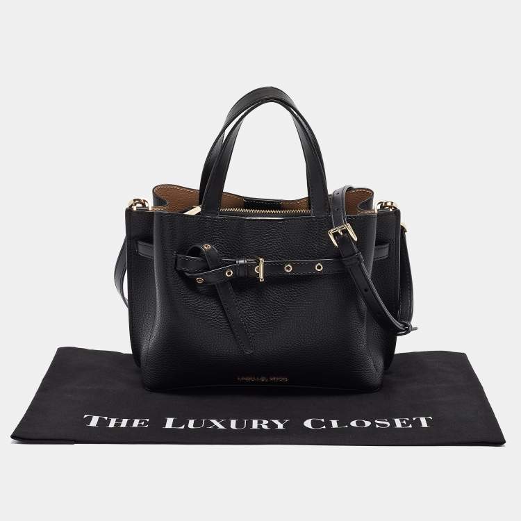 Pre Owned Michael Kors Black Leather Small Emilia Tote