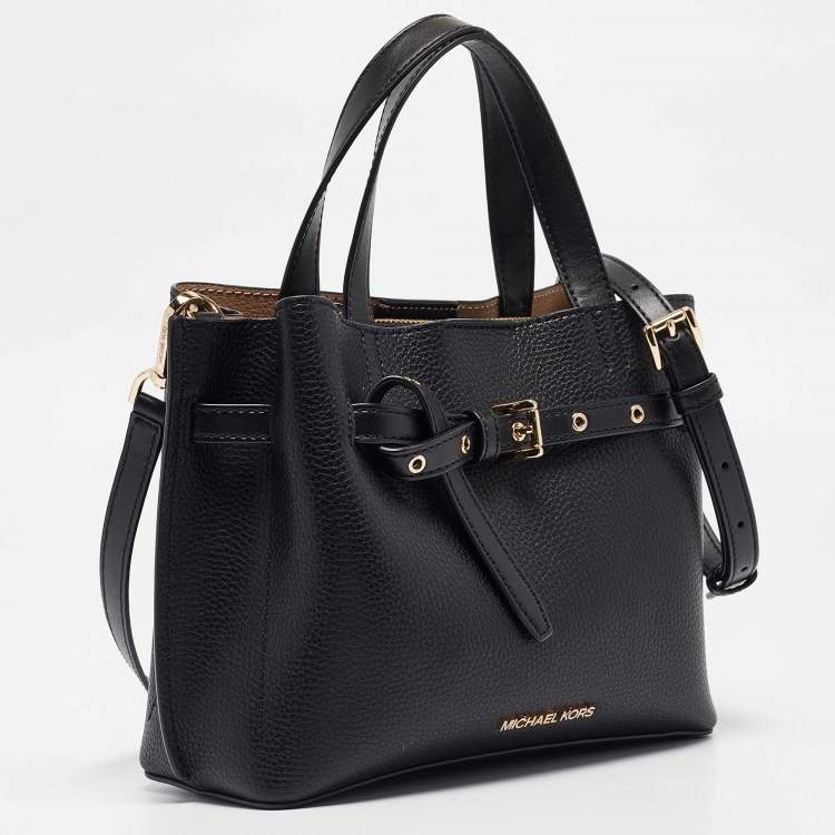 Pre Owned Michael Kors Black Leather Small Emilia Tote