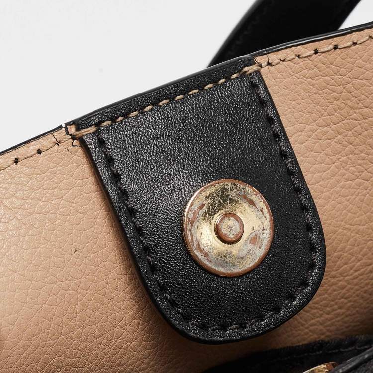 Pre Owned Michael Kors Black Leather Small Emilia Tote