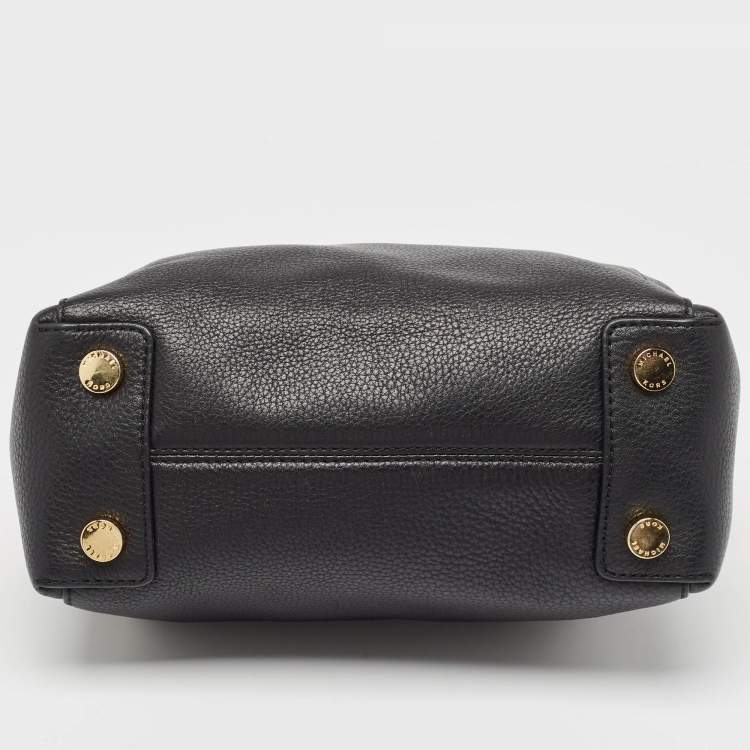 Pre Owned Michael Kors Black Leather Riley Satchel