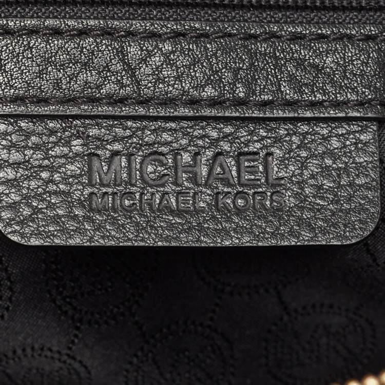 Pre Owned Michael Kors Black Leather Riley Satchel