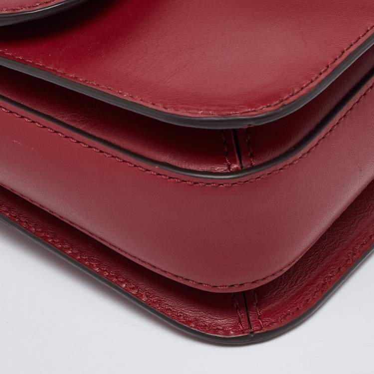 Pre Owned Michael Kors Red Leather Sloan Shoulder Bag