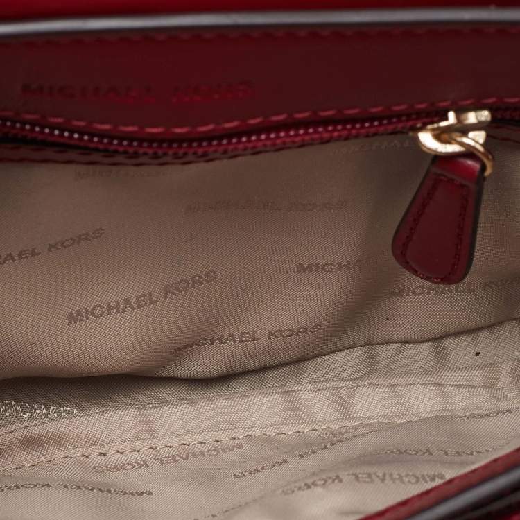 Pre Owned Michael Kors Red Leather Sloan Shoulder Bag