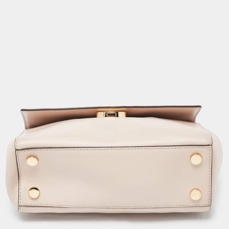 Pre Owned Michael Kors Pink Leather Small Ava Top Handle Bag