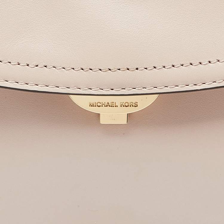 Pre Owned Michael Kors Pink Leather Small Ava Top Handle Bag