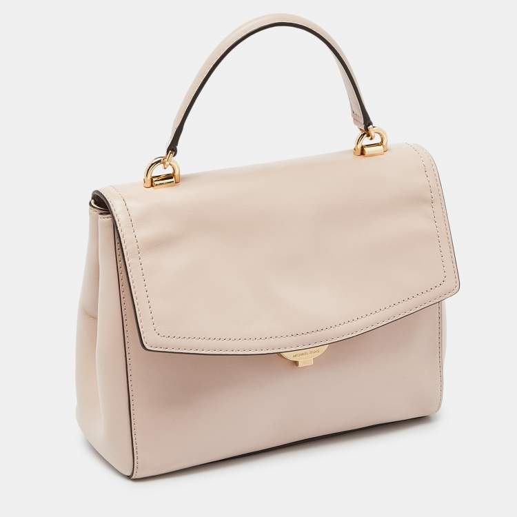 Pre Owned Michael Kors Pink Leather Small Ava Top Handle Bag