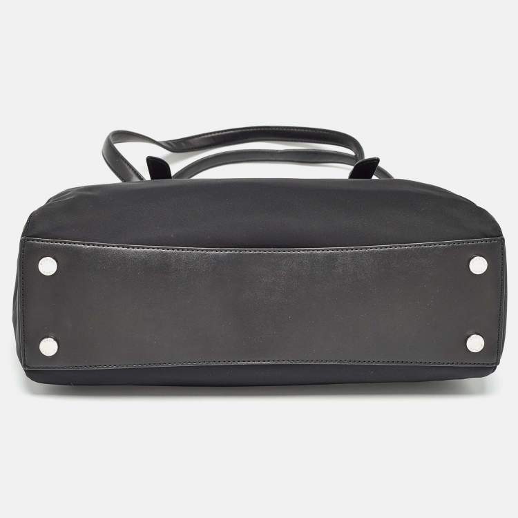 Pre Owned Michael Kors Black Nylon Large Sullivan Tote