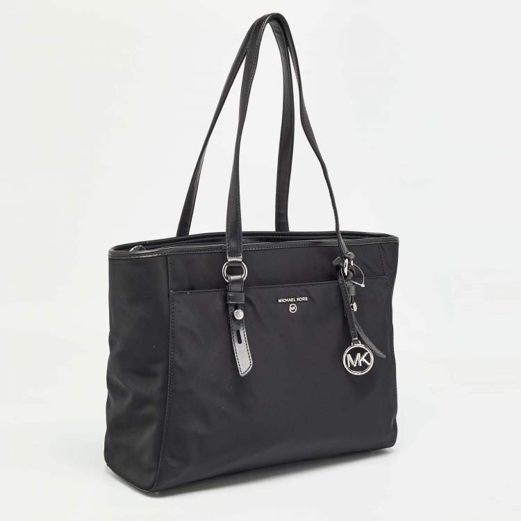 Pre Owned Michael Kors Black Nylon Large Sullivan Tote