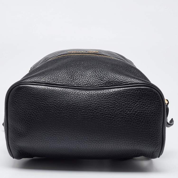 Pre Owned Michael Kors Black Leather Small Rhea Backpack
