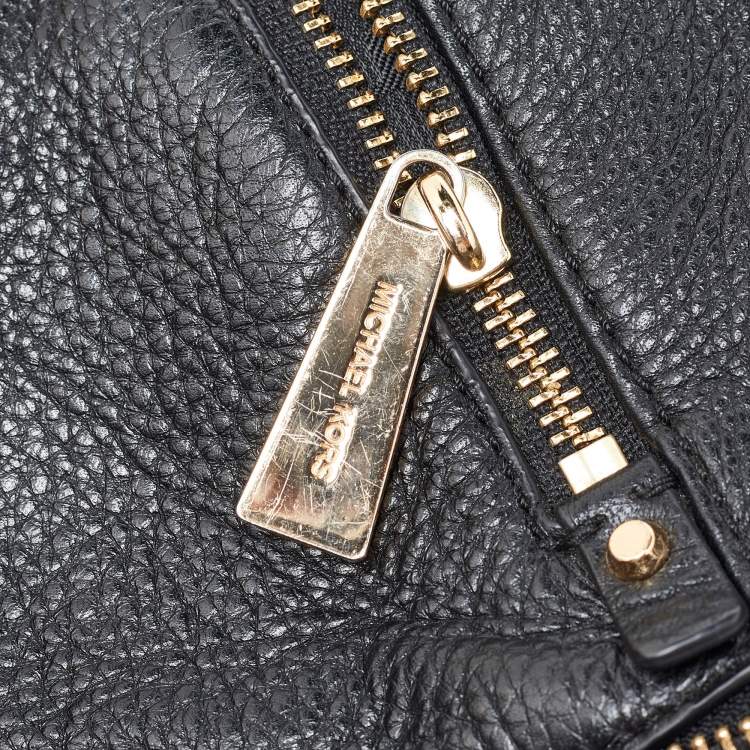 Pre Owned Michael Kors Black Leather Small Rhea Backpack