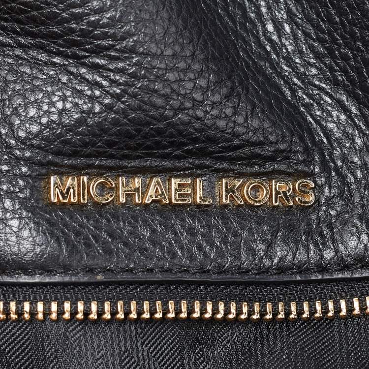 Pre Owned Michael Kors Black Leather Small Rhea Backpack
