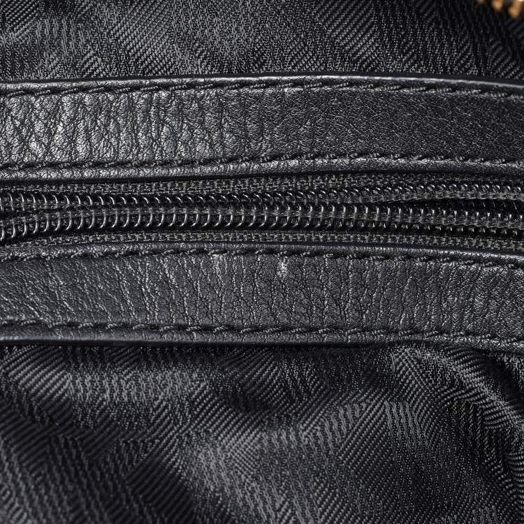 Pre Owned Michael Kors Black Leather Small Rhea Backpack