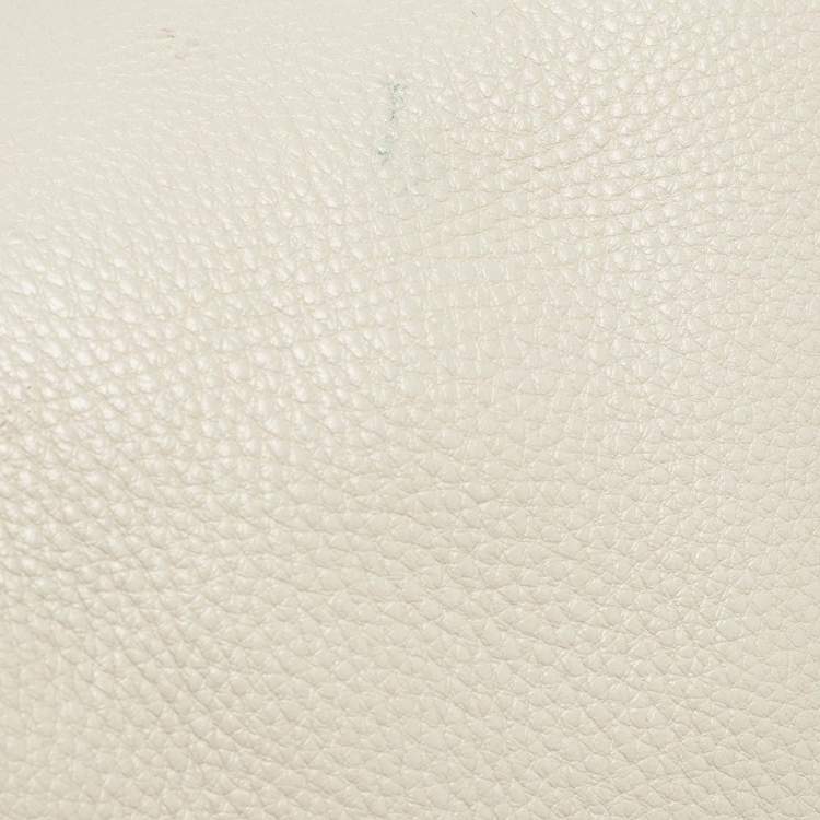 Pre Owned Michael Kors Light Grey Leather Elana Tassel Bucket Bag