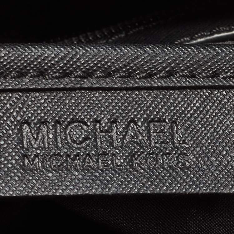 Pre Owned Michael Kors Black Saffiano Leather Portia Top Handle Bag