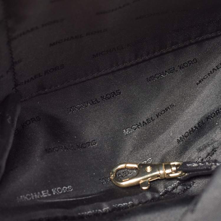 Pre Owned Michael Kors Black Saffiano Leather Portia Top Handle Bag