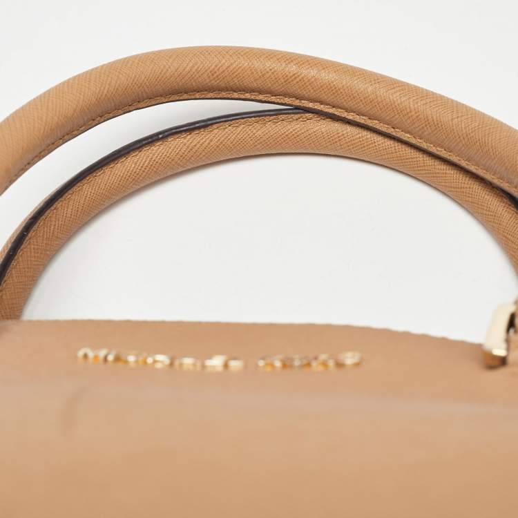Pre Owned Michael Kors Brown Saffiano Leather Large Selma Tote