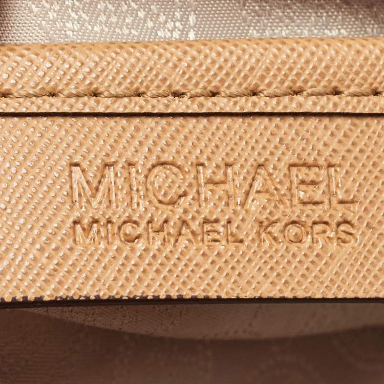 Pre Owned Michael Kors Brown Saffiano Leather Large Selma Tote