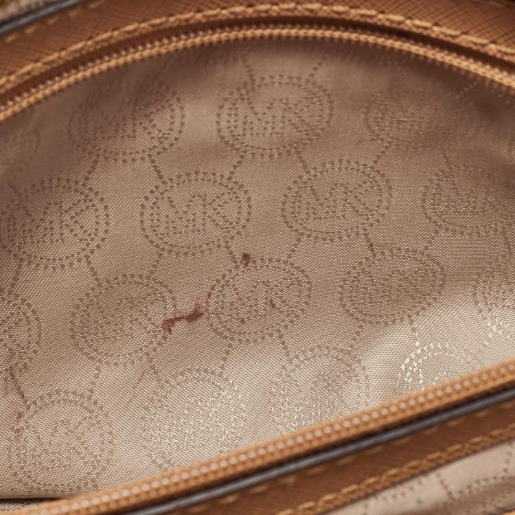 Pre Owned Michael Kors Brown Saffiano Leather Large Selma Tote
