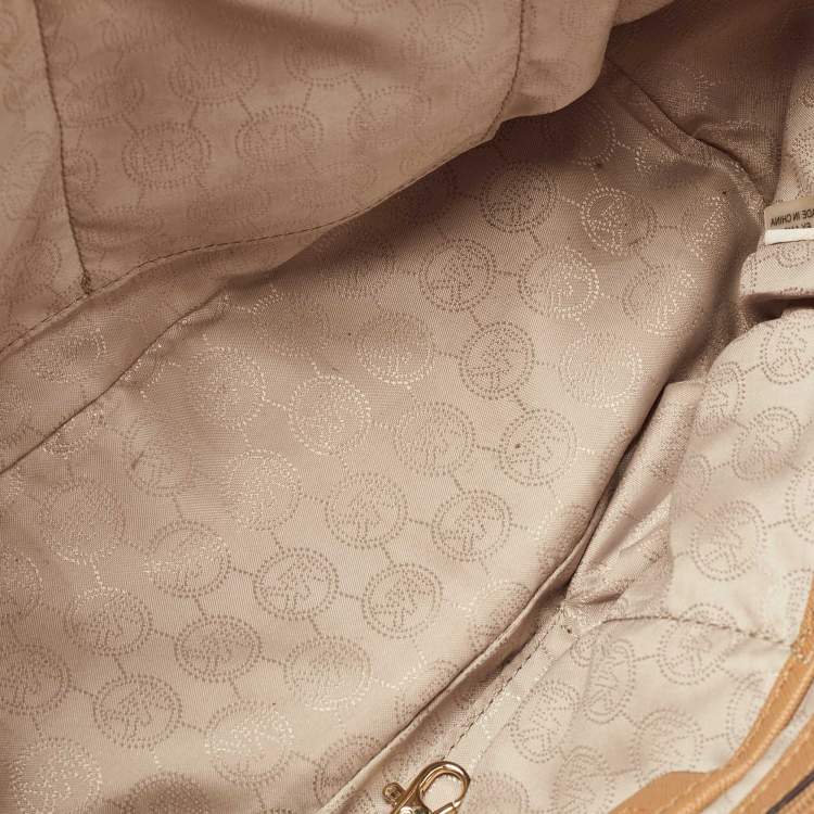 Pre Owned Michael Kors Brown Saffiano Leather Large Selma Tote
