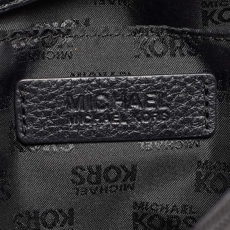 Pre Owned Michael Kors Black Leather East/West Hamilton Tote