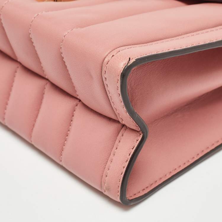 Pre Owned Michael Kors Pink Quilted Leather Large Whitney Shoulder Bag