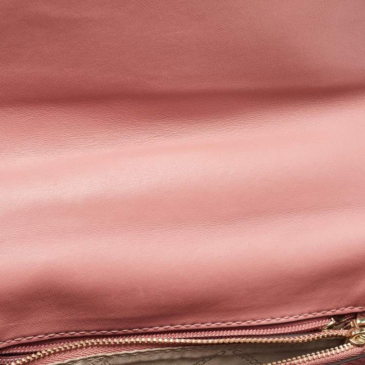 Pre Owned Michael Kors Pink Quilted Leather Large Whitney Shoulder Bag