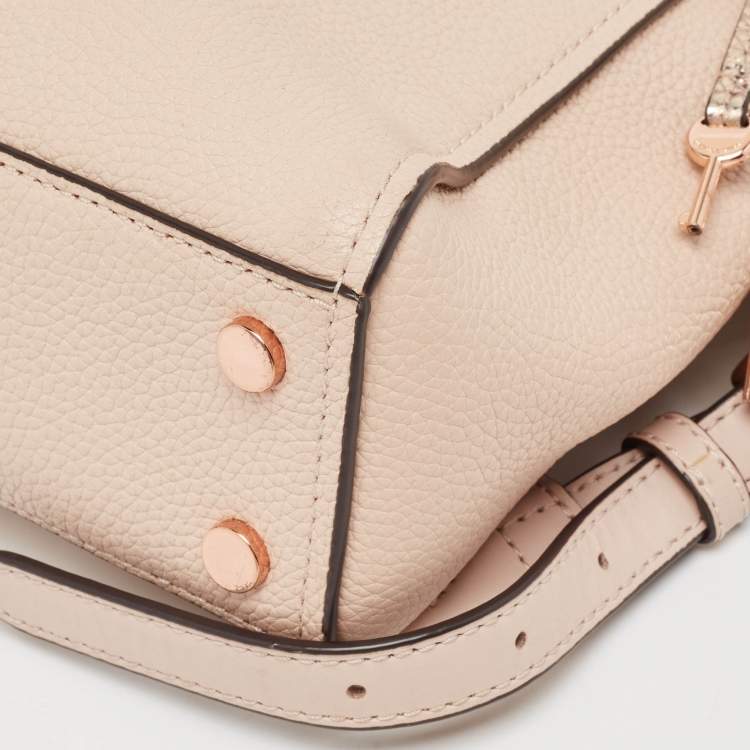 Pre Owned Michael Kors Two Tone Pink Leather Small Bristol Backpack