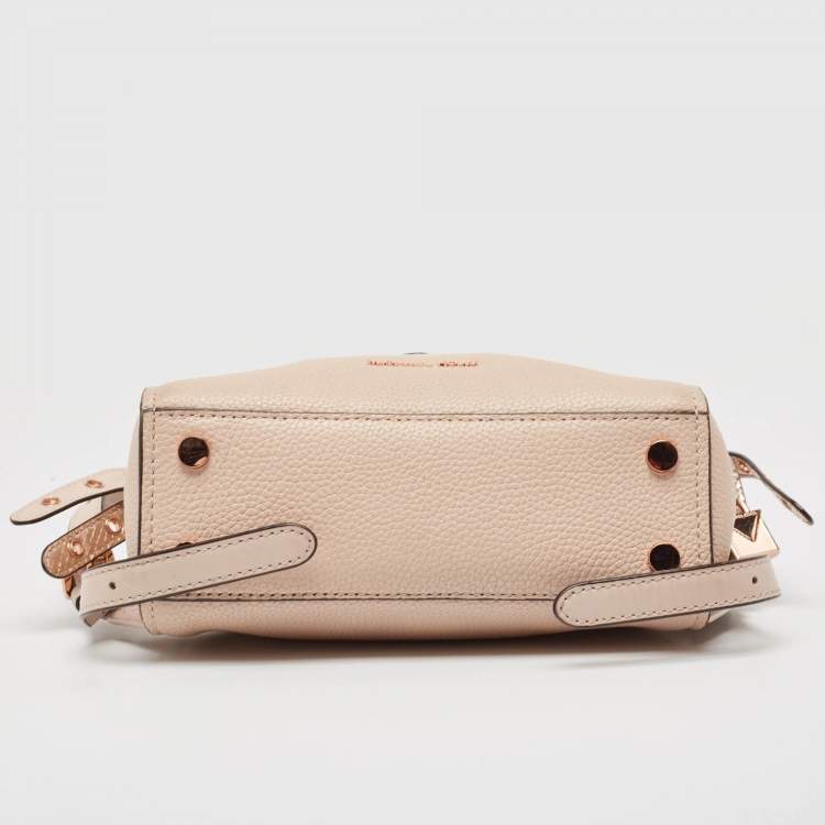 Pre Owned Michael Kors Two Tone Pink Leather Small Bristol Backpack