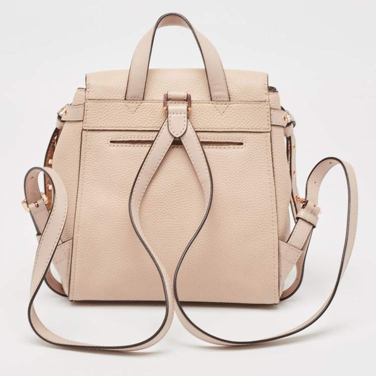 Pre Owned Michael Kors Two Tone Pink Leather Small Bristol Backpack