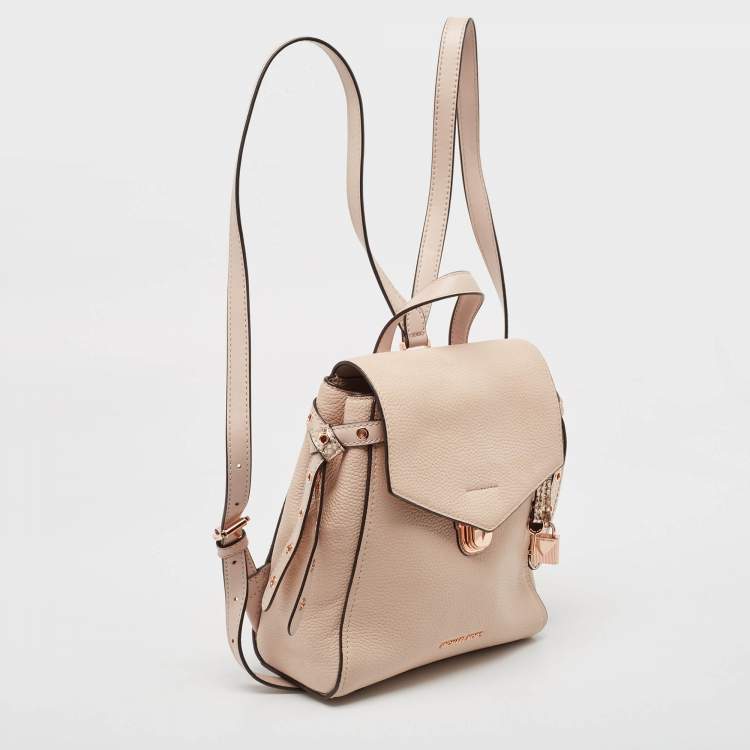 Pre Owned Michael Kors Two Tone Pink Leather Small Bristol Backpack