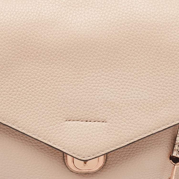 Pre Owned Michael Kors Two Tone Pink Leather Small Bristol Backpack
