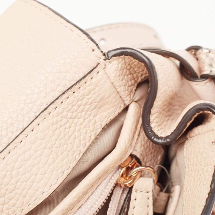Pre Owned Michael Kors Two Tone Pink Leather Small Bristol Backpack