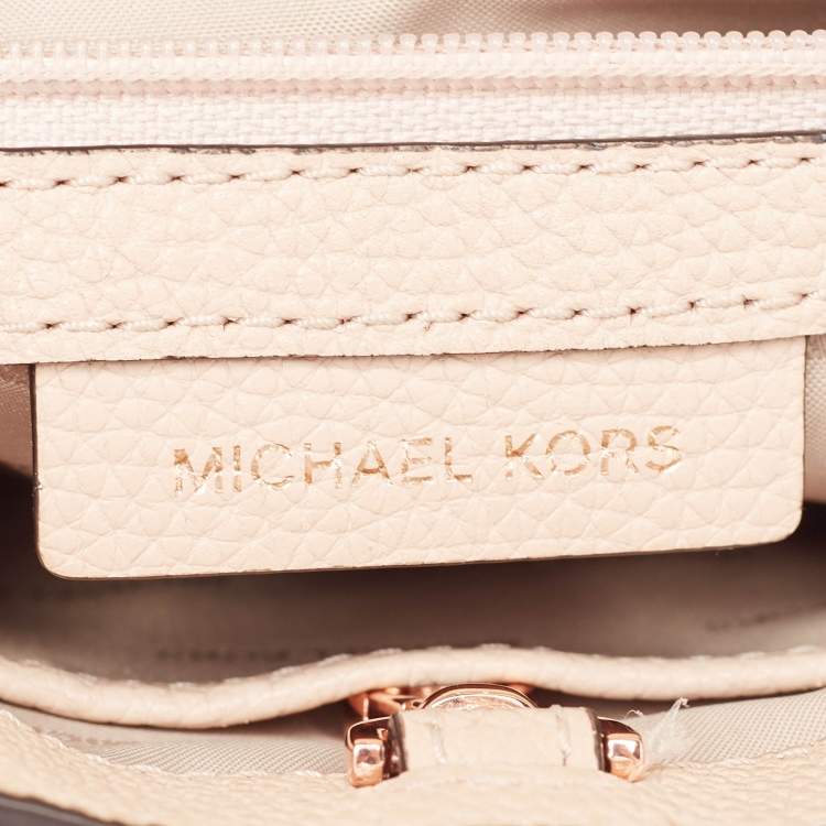 Pre Owned Michael Kors Two Tone Pink Leather Small Bristol Backpack