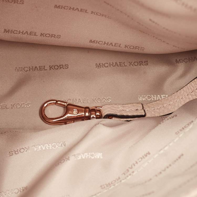 Pre Owned Michael Kors Two Tone Pink Leather Small Bristol Backpack