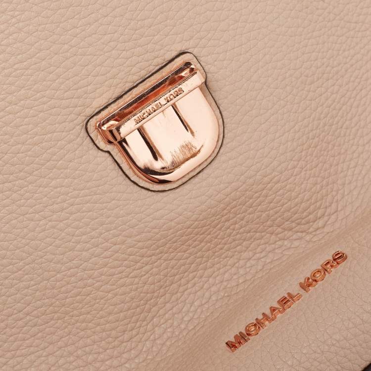 Pre Owned Michael Kors Two Tone Pink Leather Small Bristol Backpack