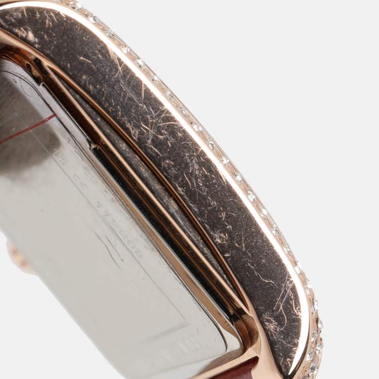 Pre Owned Michael Kors Red Croc Embossed Emery MK4689 Women's Wristwatch 27 mm