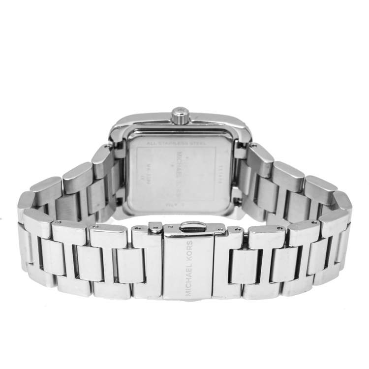مملوكة مسبقًا  Michael Kors Silver Stainless Steel Petite Emery MK3289 Women's Wristwatch 27 mm