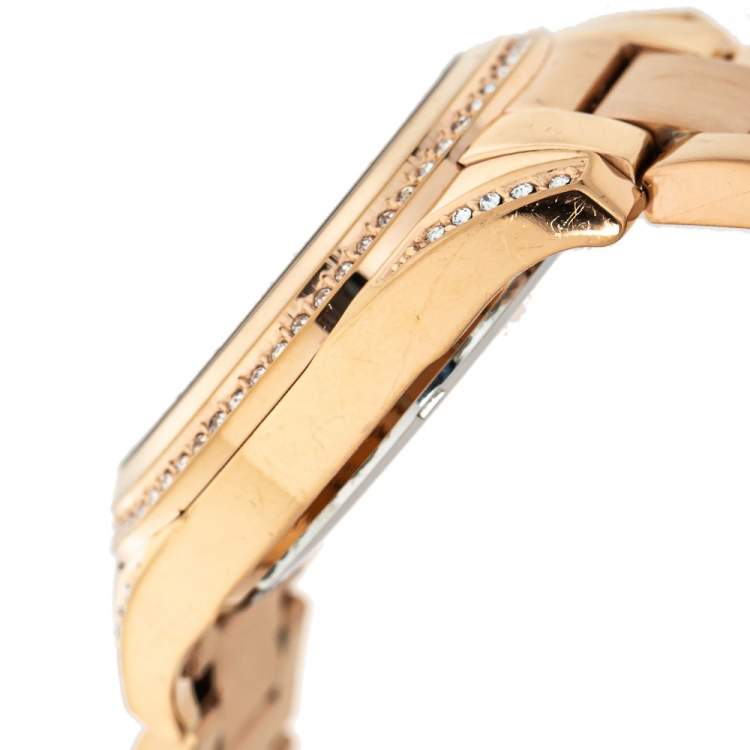Pre Owned Michael Kors Rose Gold Tone Stainless Steel Blair Chronograph MK5263 Women's Wristwatch 39 mm