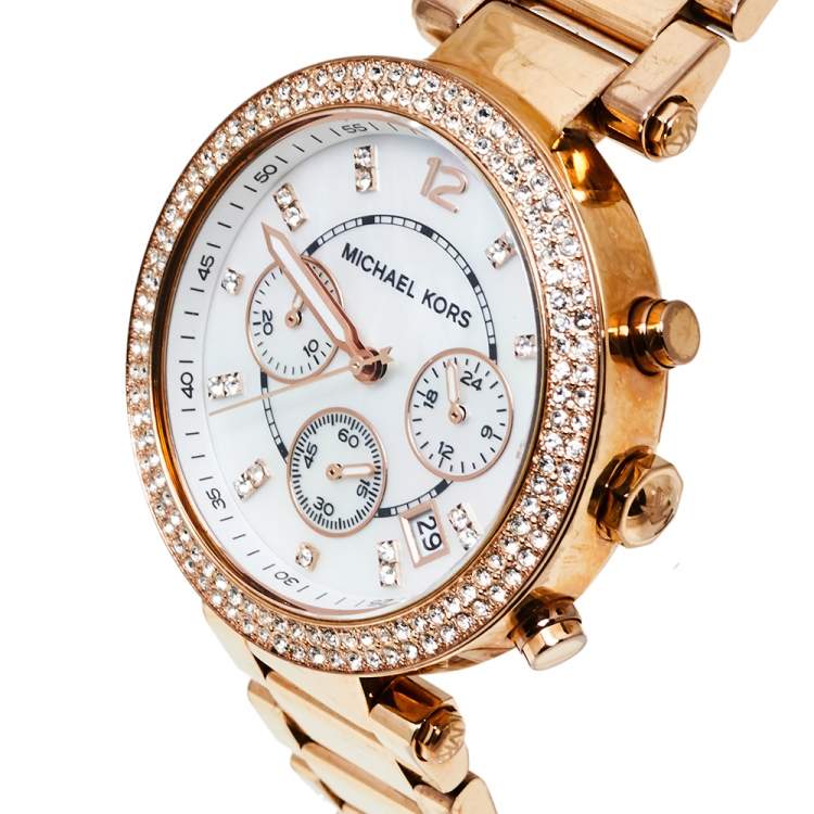 Amazoncom Michael Kors Parker Rose Gold Watch MK5491  Clothing Shoes   Jewelry