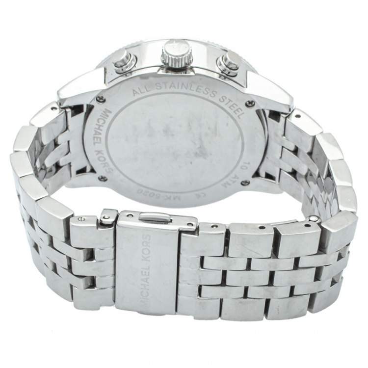 Pre Owned Michael Kors Mother Of Pearl Stainless Steel Chronograph MK5020 Women's Wristwatch 37mm