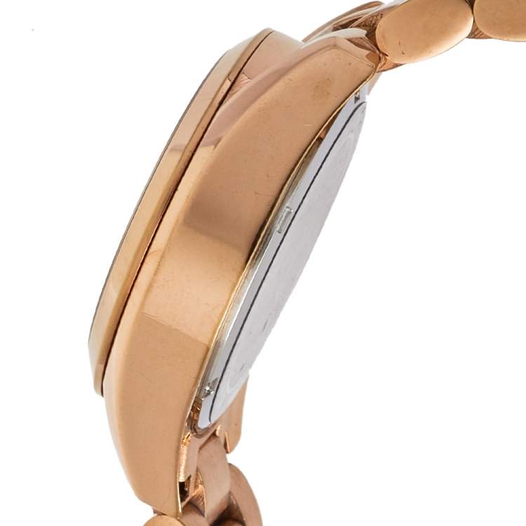 Pre Owned Michael Kors Rose Gold Tone Stainless Steel Bradshaw Chronograph MK5799 Women's Wristwatch 36 mm