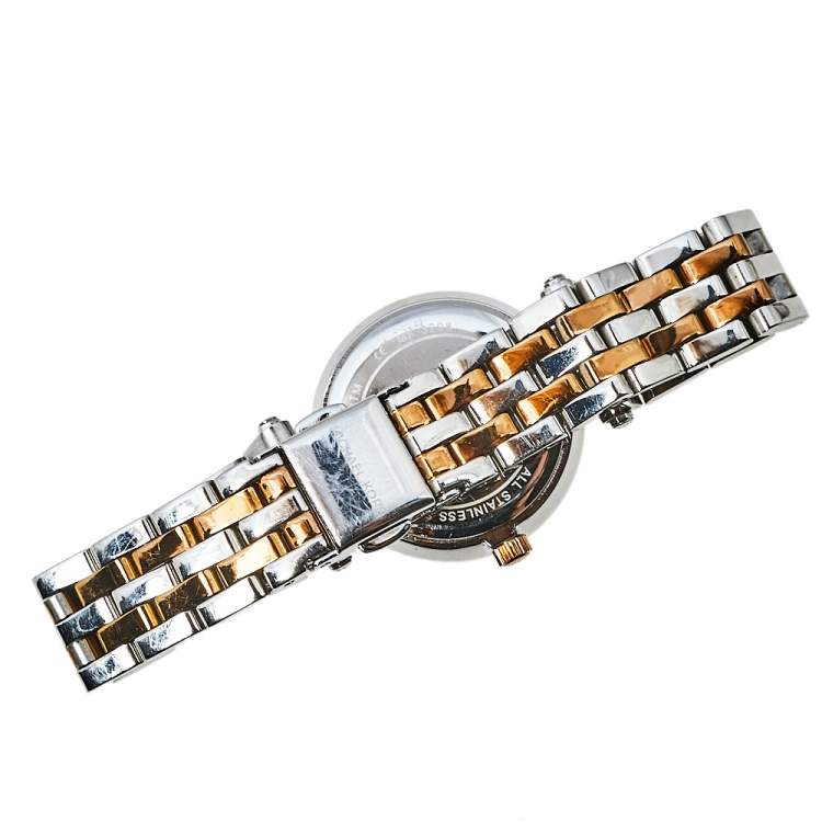 Pre Owned Michael Kors Silver Two Tone Stainless Steel Darci MK3298 Women's Wristwatch 26 mm 