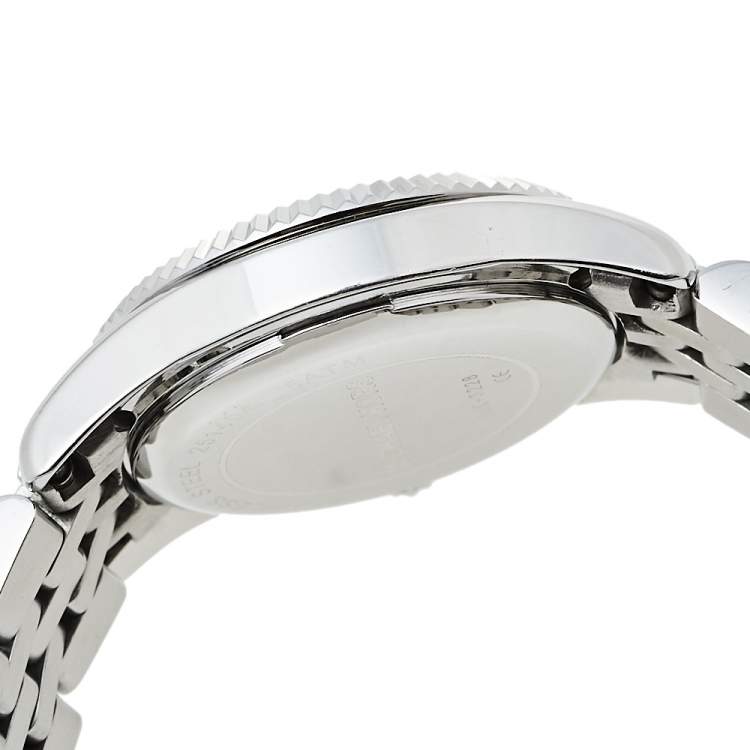 Pre Owned Michael Kors Silver Stainless Steel Lexington MK3228 Women's Wristwatch 26 mm