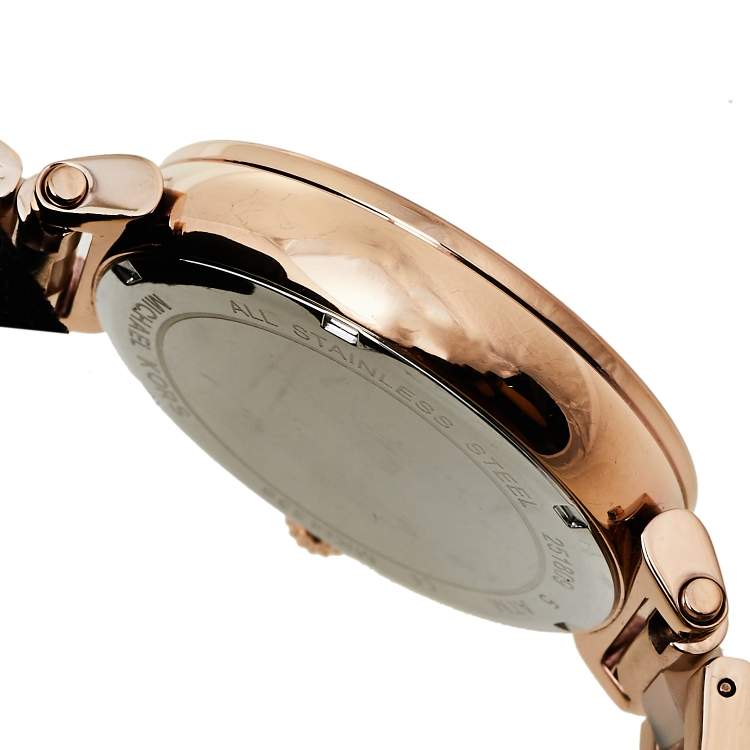 Pre Owned Michael Kors Rose Gold Tone Stainless Steel Sofie MK4336 Women's Wristwatch 36 mm