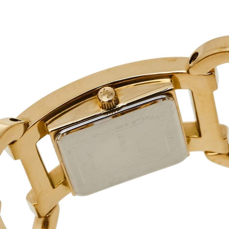 Pre Owned Michael Kors Gold Tone Stainless Steel MK3065 Women's Wristwatch 27 mm