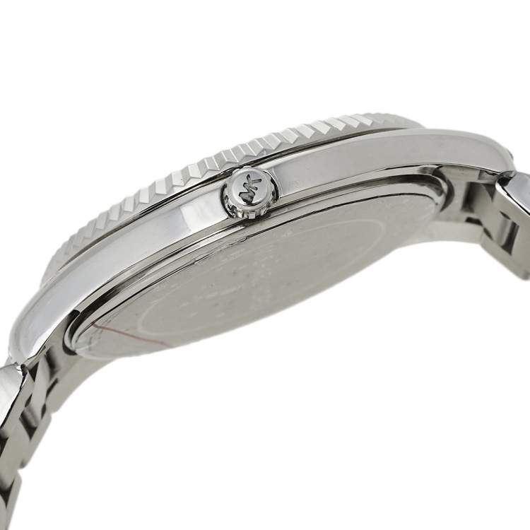Pre Owned Michael Kors Blue Stainless Steel Blake MK3225 Unisex Wristwatch 41.50 mm